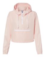 Women's Lightweight Quarter-Zip Pullover Crop Windbreaker