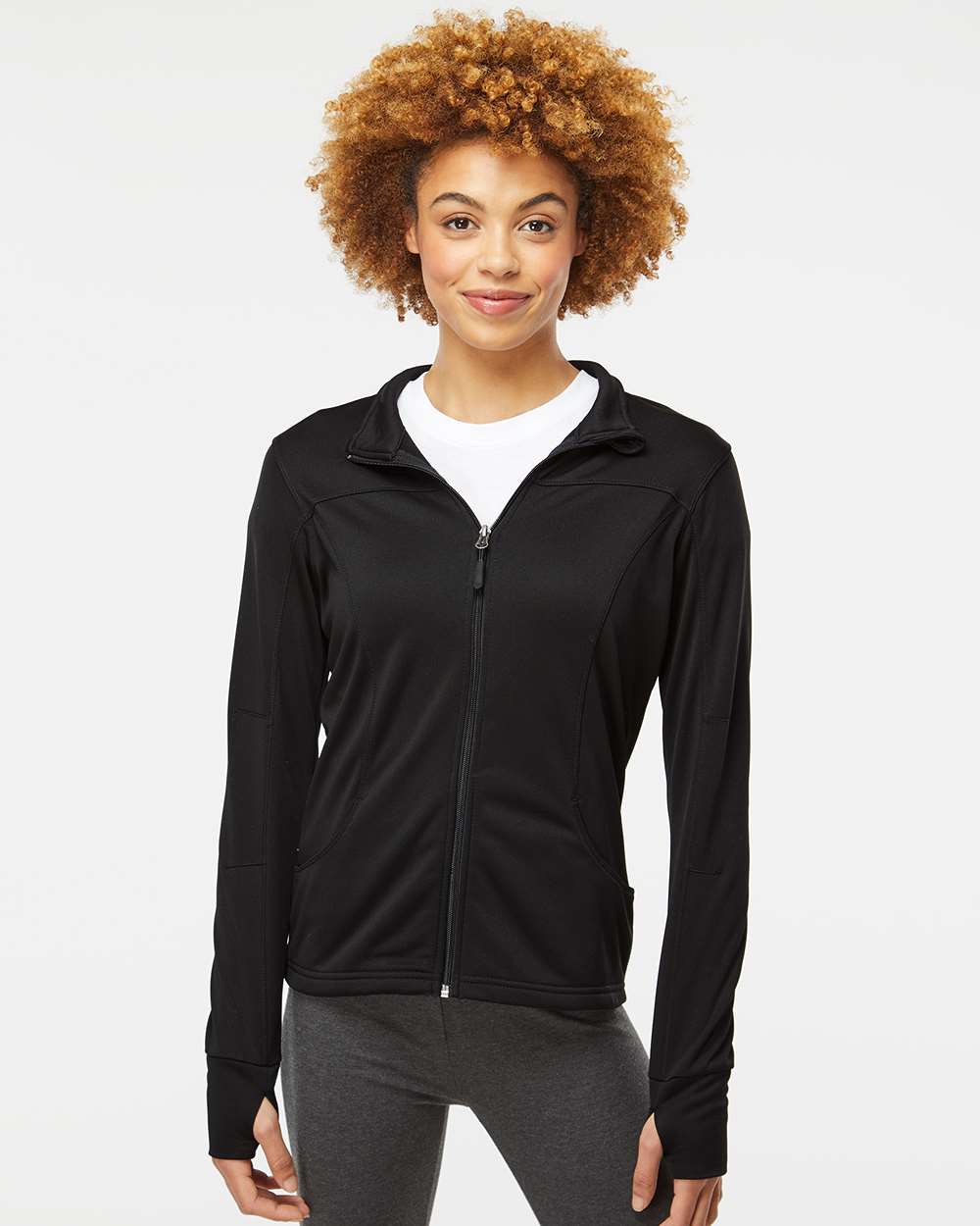 Custom Women’s Track Jacket – Poly-Tech Slim Fit Full-Zip EXP60PAZ - Image 7