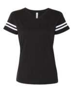 Custom Women’s Football Jersey Tee – V-Neck Fine Jersey for Team or Business Logo