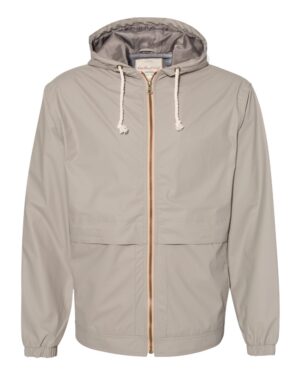 Custom Logo Rain Jacket – Vintage Waterproof Jacket with Hood